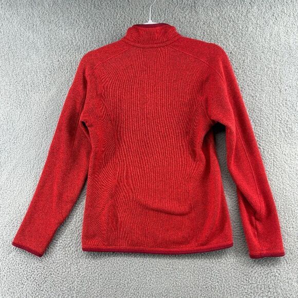 Patagonia women's better sweater 1/4 zip in fire red size small - Picture 2 of 12